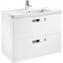 Тумба с раковиной белый глянец 80 см Roca The Gap ZRU9302877 + 327470000 Тумба с раковиной белый глянец 80 см Roca The Gap ZRU9302877 + 327470000