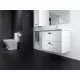 Заказать Тумба с раковиной белый глянец 80 см Roca The Gap ZRU9302877 + 327470000 в магазине сантехники Santeh-Crystal.ru