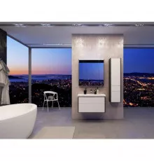 Комплект мебели белый глянец/антрацит 80 см Roca Ronda ZRU9302965 + 327470000 + ZRU9302970