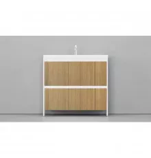 Тумба белый матовый/шатанэ 88,3 см Velvex Klaufs tnKLA.90.2Y.NEW-617.216