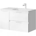Тумба с раковиной белый глянец 91,8 см Aqwella 5 Stars Accent ACC0109RW + Mal.09.04.D-R Тумба с раковиной белый глянец 91,8 см Aqwella 5 Stars Accent ACC0109RW + Mal.09.04.D-R