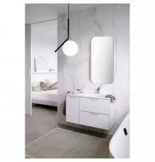 Комплект мебели белый глянец 91,8 см Aqwella 5 Stars Accent ACC0109RW + Mal.09.04.D-R + RM0205W