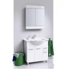 Комплект мебели белый глянец 88 см Aqwella Corsica KOR0108 + 4620008197357 + Kor.04.07