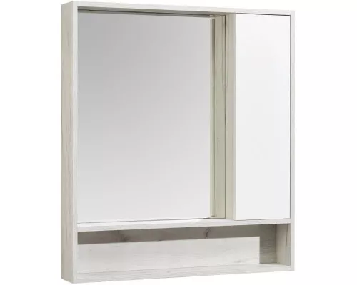 Купить Комплект мебели белый глянец/дуб крафт 80 см Акватон Флай 1A237401FAX10 + 1WH302251 + 1A237702FAX10 в магазине сантехники Santeh-Crystal.ru