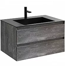 Тумба с раковиной серый камень 80 см Vincea Luka VMC-2L800GS + VCB-13800B