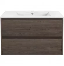 Тумба с раковиной темный дуб 81,5 см Vincea Gio VMC-2G800RO + VBS-13980