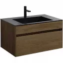 Тумба с раковиной дуб табачный 80 см Vincea Chiara VMC-2C800TO + VCB-13800B