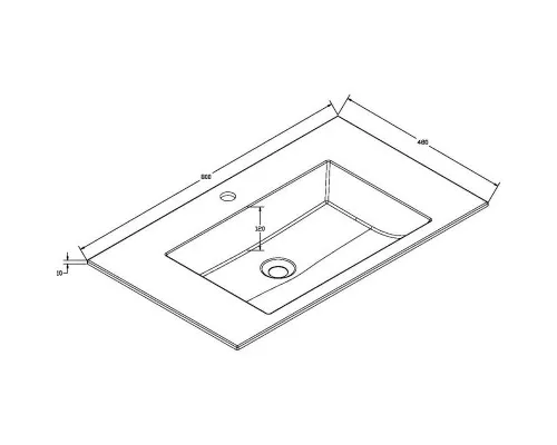 Купить Комплект мебели дуб табачный 80 см Vincea Chiara VMC-2C800TO + VCB-13800G + VLM-3VN800 в магазине сантехники Santeh-Crystal.ru