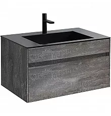 Тумба с раковиной серый камень 80 см Vincea Chiara VMC-2C800GS + VCB-13800B