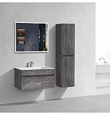 Комплект мебели серый камень 80 см Vincea Chiara VMC-2C800GS + VCB-13800W + VLM-3VN800