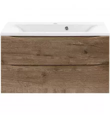 Тумба с раковиной дуб винтаж 90 см Vincea Mia VMC-2MA900VO + VCB-3M900W