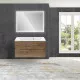 Купить Тумба с раковиной дуб винтаж 90 см Vincea Mia VMC-2MA900VO + VCB-3M900W в магазине сантехники Santeh-Crystal.ru