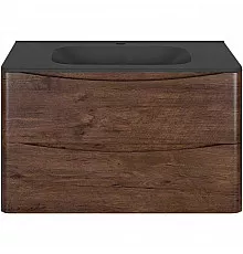 Тумба с раковиной темный дуб 79,4 см Vincea Paola VMC-2P800RW + VCB-2VP800B