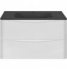 Тумба с раковиной белый глянец 79,4 см Vincea Paola VMC-2P800GW + VCB-2VP800B