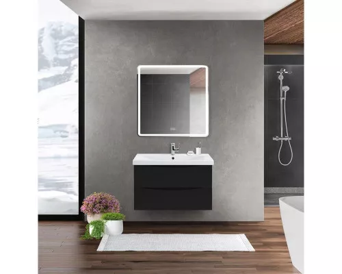 Заказать Тумба Nero Lucido 76,2 см BelBagno Marino MARINO-CER-800-2C-SO-NL-P в магазине сантехники Santeh-Crystal.ru