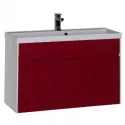 Тумба белый/бордо 99 см Aquanet Латина 00179928 Тумба белый/бордо 99 см Aquanet Латина 00179928