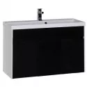 Тумба белый/черный 99 см Aquanet Латина 00179927 Тумба белый/черный 99 см Aquanet Латина 00179927