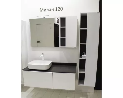 Заказать Тумба с раковиной белый глянец 120 см Comforty Милан 0000004023 в магазине сантехники Santeh-Crystal.ru