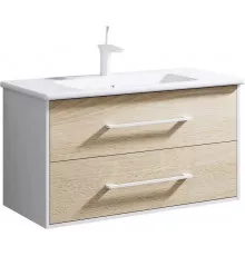 Тумба дуб сонома/белый глянец 96,8 см Aqwella 5 Stars Miami Mai.01.10