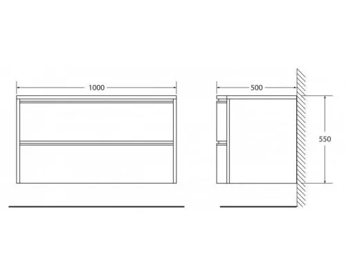 Заказать Тумба Tortora Opaco 100 см BelBagno Prospero BB1000DVC/TO в магазине сантехники Santeh-Crystal.ru