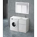 Тумба с раковиной Bianco Opaco 120,3 см BelBagno Kraft KRAFT-LVD-580/1200-2C-PIA-BO + BB1200/480-LV-MR-R