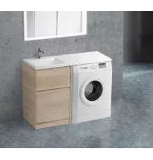 Тумба с раковиной Rovere Nebrasca Nature 120,3 см BelBagno Kraft KRAFT-LVD-580/1200-2C-PIA-RNN + BB1200/480-LV-MR-L