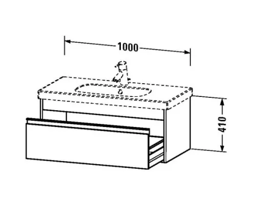 Заказать Тумба белый матовый 100 см Duravit Ketho KT666801818 в магазине сантехники Santeh-Crystal.ru