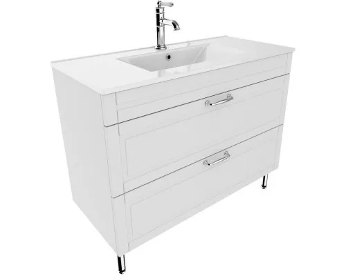 Купить Тумба с раковиной белый матовый 100,3 см IDDIS Oxford OXF10W1i95K в магазине сантехники Santeh-Crystal.ru