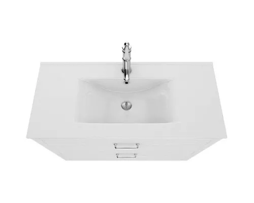 Купить Тумба с раковиной белый матовый 100,3 см IDDIS Oxford OXF10W1i95K в магазине сантехники Santeh-Crystal.ru