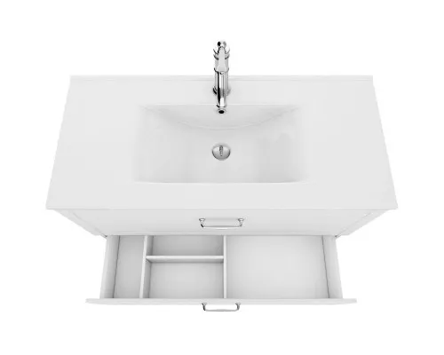 Купить Тумба с раковиной белый матовый 100,3 см IDDIS Oxford OXF10W1i95K в магазине сантехники Santeh-Crystal.ru
