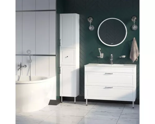 Купить Тумба с раковиной белый матовый 100,3 см IDDIS Oxford OXF10W1i95K в магазине сантехники Santeh-Crystal.ru