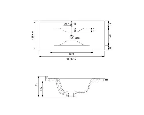 Купить Тумба с раковиной белый матовый 100,3 см IDDIS Oxford OXF10W1i95K в магазине сантехники Santeh-Crystal.ru