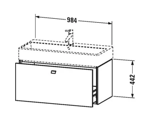 Купить Тумба орех 98,4 см Duravit Brioso BR405601079 в магазине сантехники Santeh-Crystal.ru