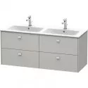 Тумба бетонно-серый матовый 129 см Duravit Brioso BR410600707