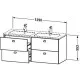 Заказать Тумба базальт матовый 129 см Duravit Brioso BR410601043 в магазине сантехники Santeh-Crystal.ru