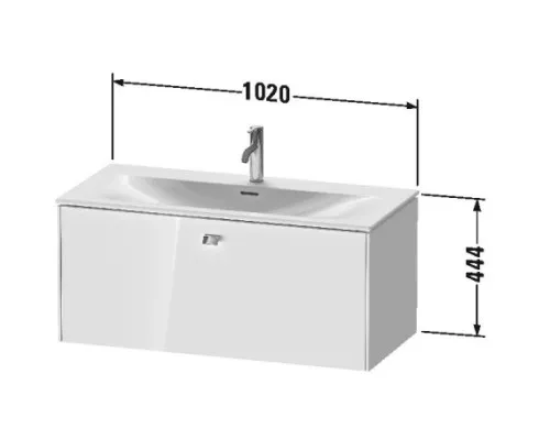 Приобрести Тумба тауп матовый 102 см Duravit Brioso BR421309191 в магазине сантехники Santeh-Crystal.ru