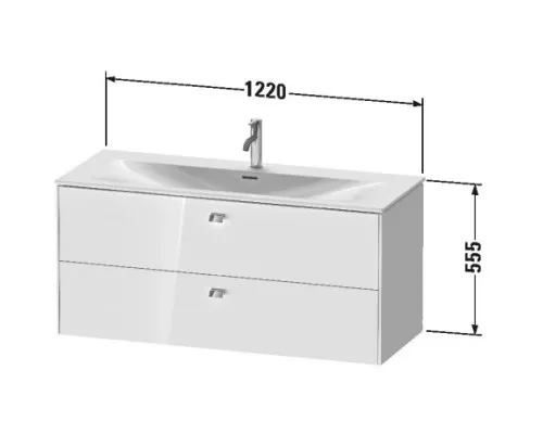 Приобрести Тумба тауп матовый 122 см Duravit Brioso BR431409191 в магазине сантехники Santeh-Crystal.ru