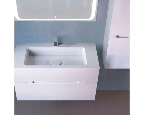 Заказать Тумба белый 96,6 см Jorno Modul Mol.01.97/P/W в магазине сантехники Santeh-Crystal.ru