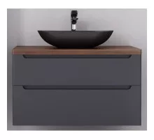 Тумба серый матовый 100 см Jorno Wood Wood.01.100/P/GR + Wood.06.100/DW