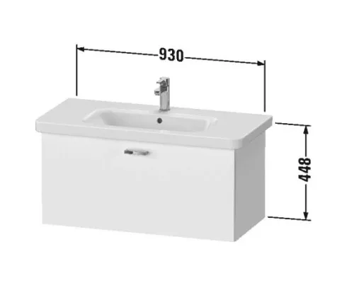 Купить Тумба графит матовый 93 см Duravit XBase XB607704949 в магазине сантехники Santeh-Crystal.ru