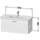 Купить Тумба графит матовый 93 см Duravit XBase XB607704949 в магазине сантехники Santeh-Crystal.ru