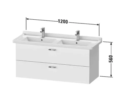 Приобрести Тумба белый матовый 120 см Duravit XBase XB618801818 в магазине сантехники Santeh-Crystal.ru