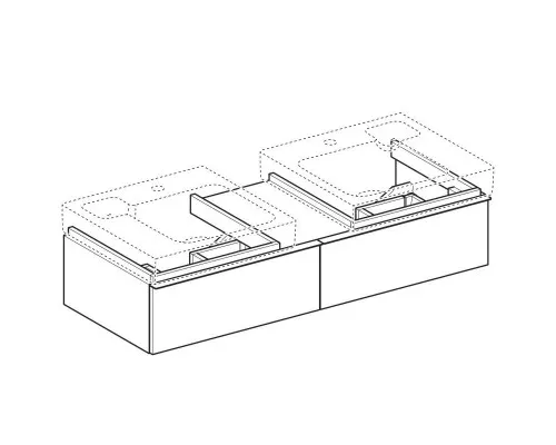 Купить Тумба темно-серый матовый 119 см Geberit iCon 841321000 в магазине сантехники Santeh-Crystal.ru