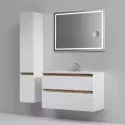 Комплект мебели белый глянец 100 см Am.Pm X-Joy M85AFHX1002WG + M85AWCC1002WG + M91AMOX1003WG
