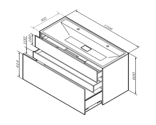 Заказать Комплект мебели белый матовый 120,8 см Am.Pm Inspire 2.0 M50AFHX1203WM + M50AWPC1201WG + M50AMOX1201SA в магазине сантехники Santeh-Crystal.ru