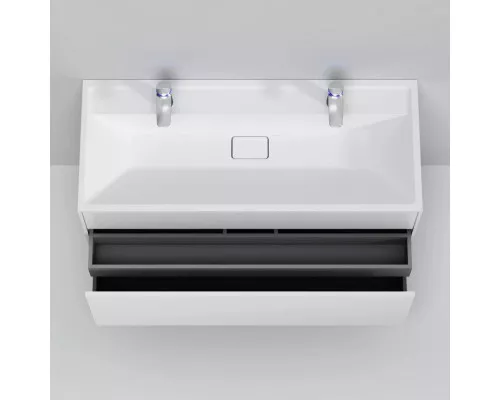 Заказать Комплект мебели белый матовый 120,8 см Am.Pm Inspire 2.0 M50AFHX1203WM + M50AWPC1201WG + M50AMOX1201SA в магазине сантехники Santeh-Crystal.ru