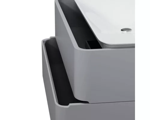 Купить Тумба с раковиной серый шелк глянец 100 см Am.Pm Sensation M30FHX1002FG + M30WPC1001WG в магазине сантехники Santeh-Crystal.ru