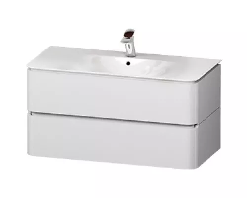 Купить Тумба с раковиной серый шелк глянец 100 см Am.Pm Sensation M30FHX1002FG + M30WPC1001WG в магазине сантехники Santeh-Crystal.ru
