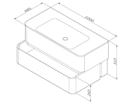 Купить Тумба с раковиной серый шелк глянец 100 см Am.Pm Sensation M30FHX1002FG + M30WPC1001WG в магазине сантехники Santeh-Crystal.ru