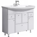 Тумба с раковиной белый глянец 105 см Aqwella Barcelona Lux BA0110K + 4620008197340